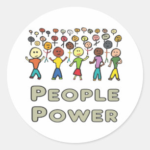 People Power Classic Round Sticker