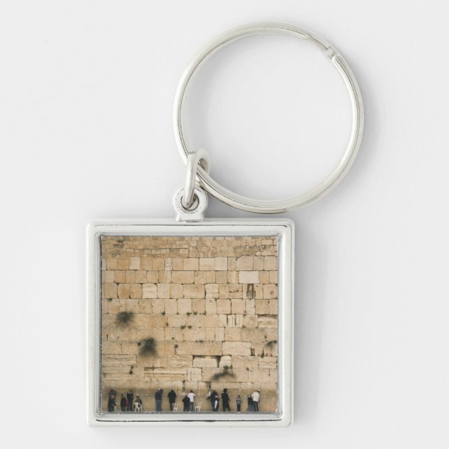 People praying at the wailing wall key ring (Front)