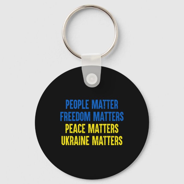People Problem Freedom Problems Peace Problems Ukr Key Ring (Front)