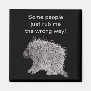 People Rub Me The Wrong Way Porcupine Magnet