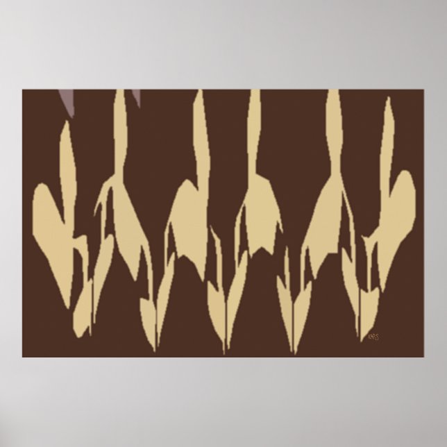 People Shadow Shadows Outlines Abstract Poster (Front)