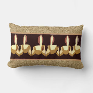 People Shadows Outlines Pattern Lumbar Cushion