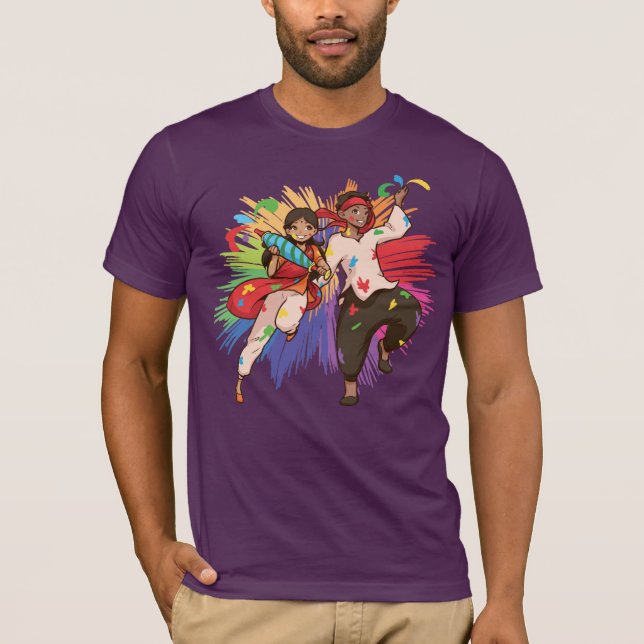 People Splattered with Paint for Holi T-Shirt (Front)