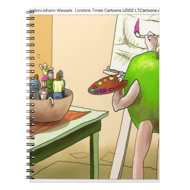 People Still Life Funny Cartoon Notebook (Front)