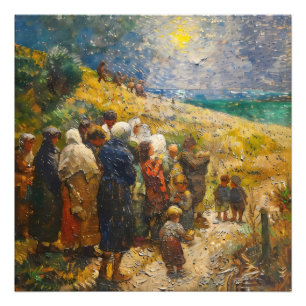 People Sunny Day Neo-Impressionsim Photo Print