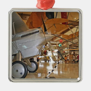 People touring National Museum of Naval Aviation Metal Ornament