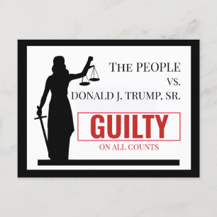 People versus Trump Guilty Verdict Postcard