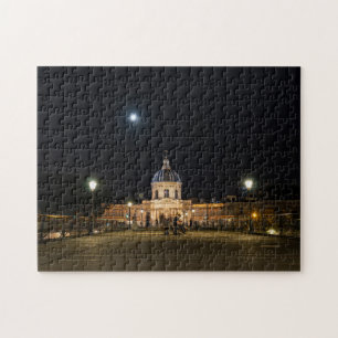 People walking on Pont des Arts at nigth - Paris Jigsaw Puzzle