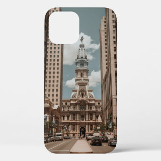 PEOPLE WALKING ON STREET NEAR HIGH RISE BUILDINGS iPhone 12 CASE