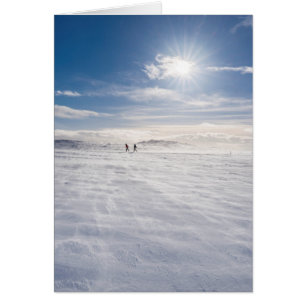 People walking over snow, Iceland