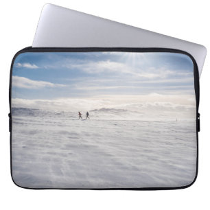 People walking over snow, Iceland Laptop Sleeve