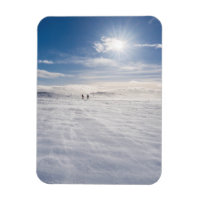 People walking over snow, Iceland