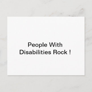 People with Disabilities Rock Postcard