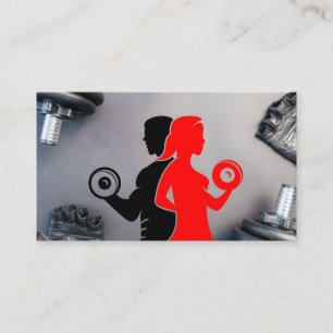 People Working Out Gym Equipment Appointment Card