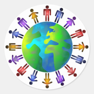 People World Classic Round Sticker