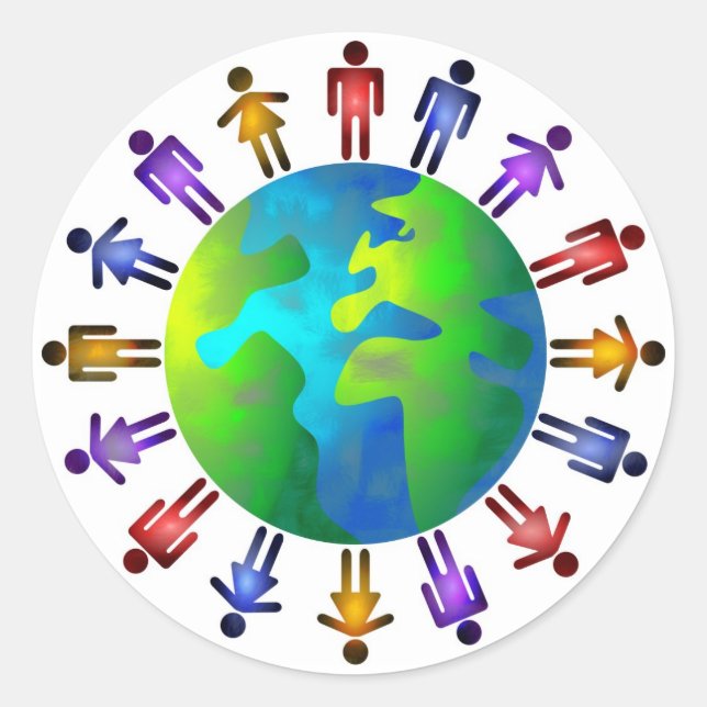 People World Classic Round Sticker (Front)