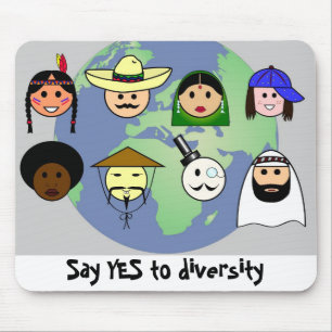 People worldwide anti racism pro diversity mouse pad