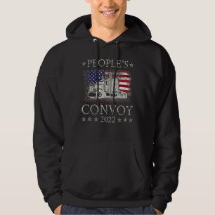 People's Convoy 2022 Trucker Truck Driver Patrioti Hoodie