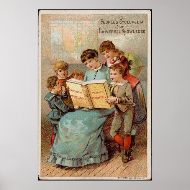 People's Cyclopedia of Universal Knowledge Advert Poster (Front)