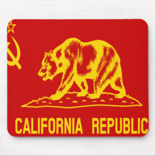 People's Republic of California Red Communist Flag Mouse Pad