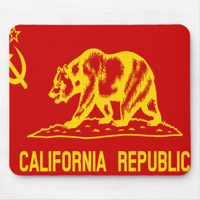 People's Republic of California Red Communist Flag Mouse Pad (Front)