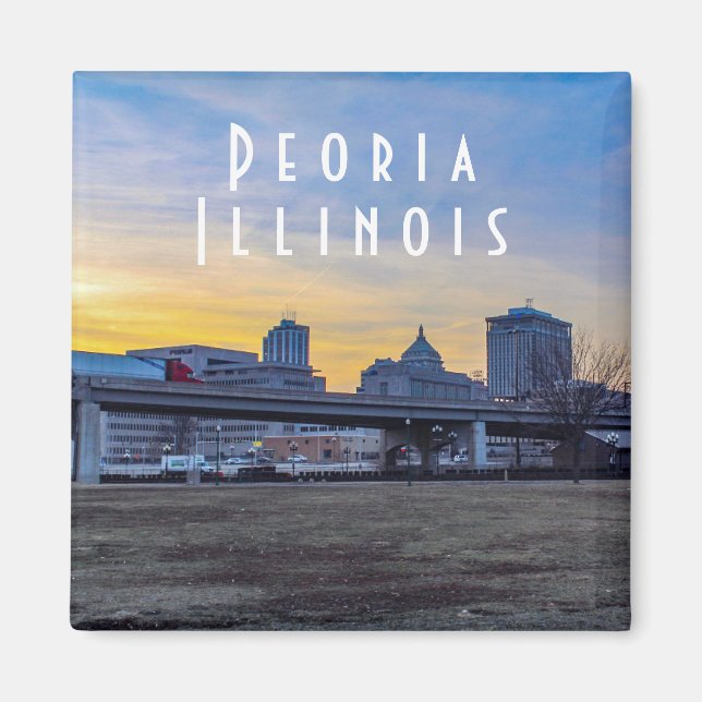 Peoria Illinois at Sunset Magnet (Front)