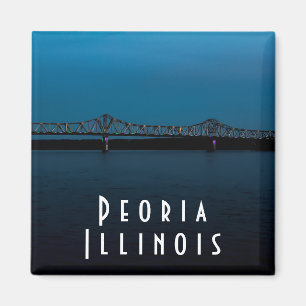 Peoria Illinois River at Sunset Magnet