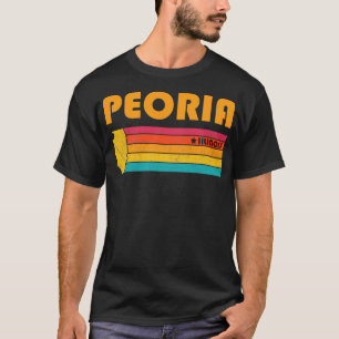 Peoria Illinois Vintage Distressed Souvenir T-Shirt