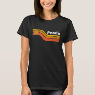 Peoria - Vintage Men Women 70s 80s Graphic Cool Re T-Shirt