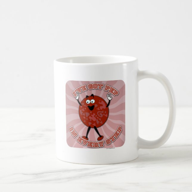 Pep in Step Fun Cute Pizza Pal Cartoon Character Coffee Mug (Right)