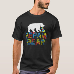 Pepaw Bear Autism Awareness  Proud Autism T-Shirt