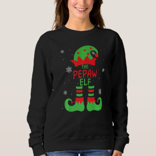 Pepaw Elf Family Matching Group Christmas Outfits Sweatshirt
