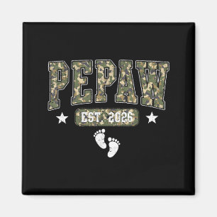 Pepaw Est 2026 Camouflage Fathers Day Men Daddy Magnet