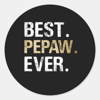 Pepaw From Granddaughter Grandson Best Pepaw Ever Classic Round Sticker