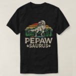Pepawsaurus Dinosaur Grandpa Saurus Father's Day T-Shirt<br><div class="desc">Get this funny saying outfit for your special proud grandpa from granddaughter, grandson, grandchildren, on father's day or christmas, grandparents day, or any other Occasion. show how much grandad is loved and appreciated. A retro and vintage design to show your granddad that he's the coolest and world's best grandfather in...</div>
