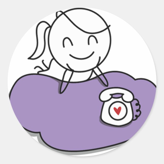 Pepe and Lulu Classic Round Sticker (Front)