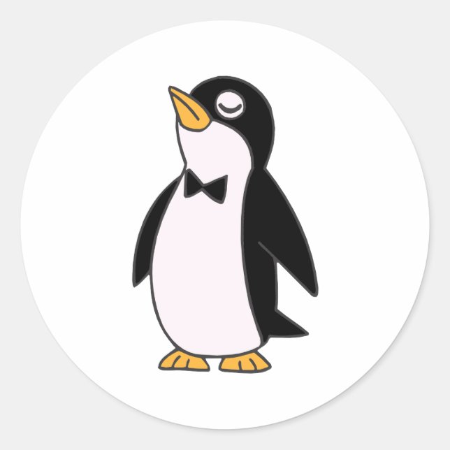 pepe penguin classic round sticker (Front)