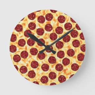 Peperoni Pizza for Pizza Lovers Wall Clock