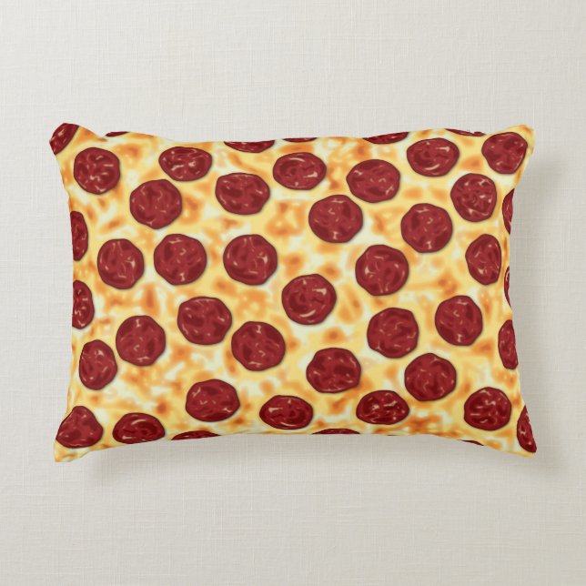 Peperoni Pizza vector art  Decorative Cushion (Front)