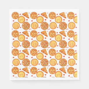 Peperroni ,Cheese And Margherita Pizza Napkin