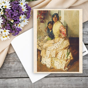 Pepilla and her Daughter, Joaquín Sorolla Postcard