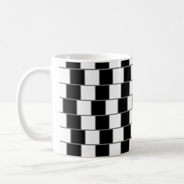 Pepita Apparently Parallel Optical Print Coffee Mug (Left)