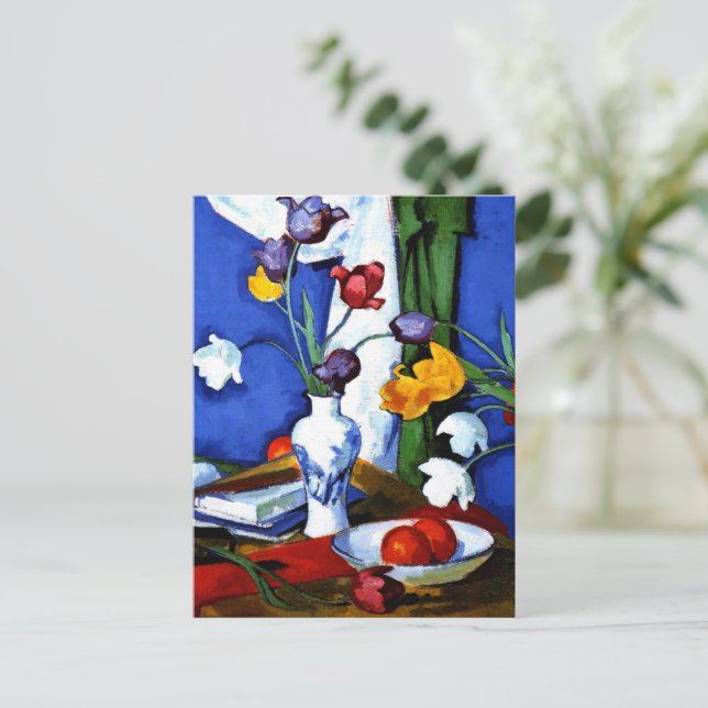 Peploe - Tulips and Fruit, Postcard (Standing Front)