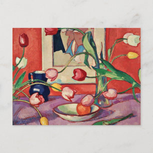 Peploe - Tulips, The Blue Jug Postcard