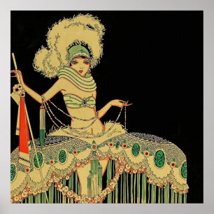 “Peplum Costume” 1926 Magazine Cover by J Carlos Poster