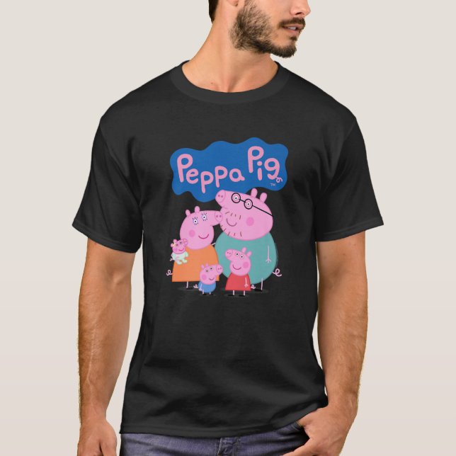 Peppa Pig 20th Anniversary Whole Family Portrait P T-Shirt (Front)
