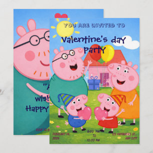 Peppa Pig Valentine Card for Class, Personalised