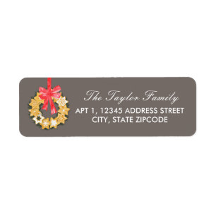 Pepparkakor Christmas Address Return Address Label
