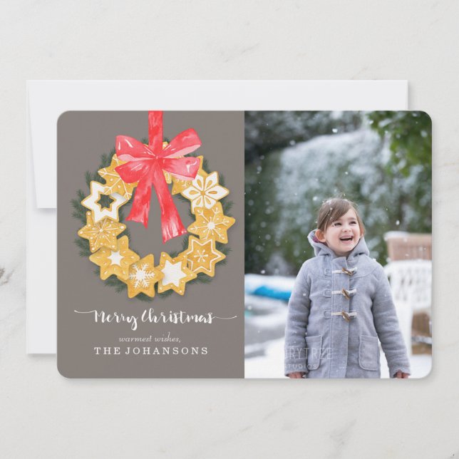 Pepparkakor Christmas Photo Holiday Card (Front)