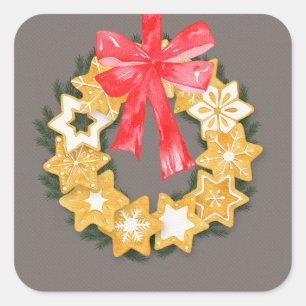 Pepparkakor Christmas Square Sticker